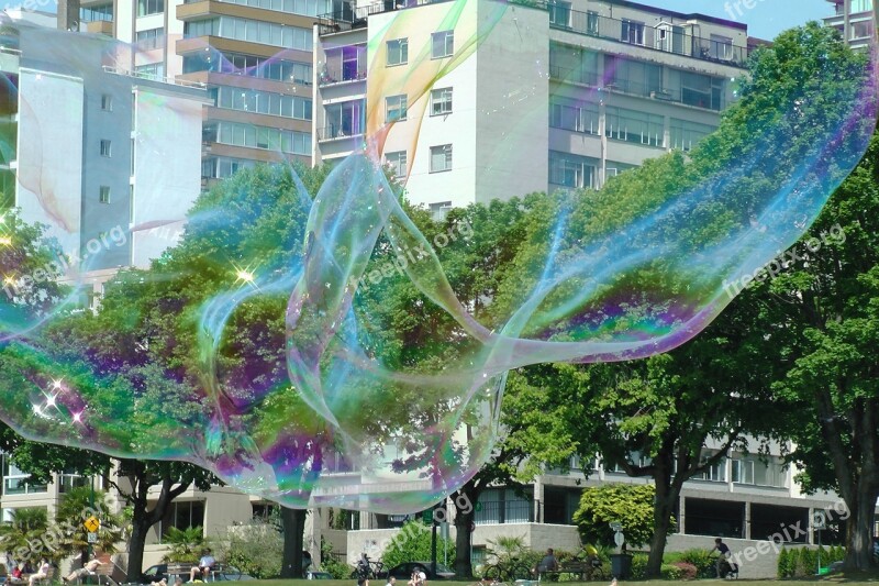 Soap Bubble Enormous Vancouver Beach Vacations