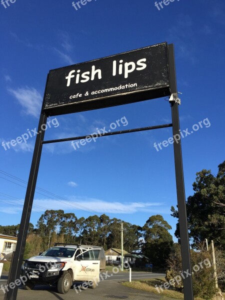 Sign Fish Lips Fish Lips Funny