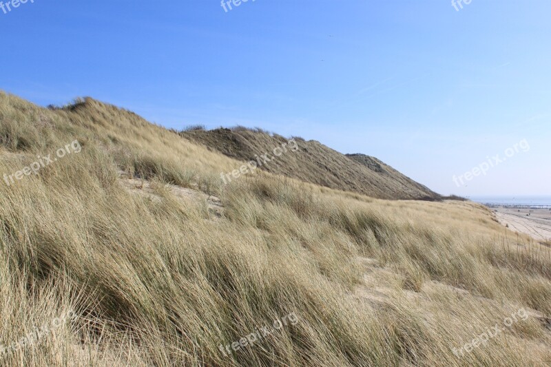 Summer Dunes Coast Water Blue Sky