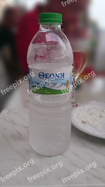 Water Bottle Transparent Greek Water Mineral Water Carbonated Water