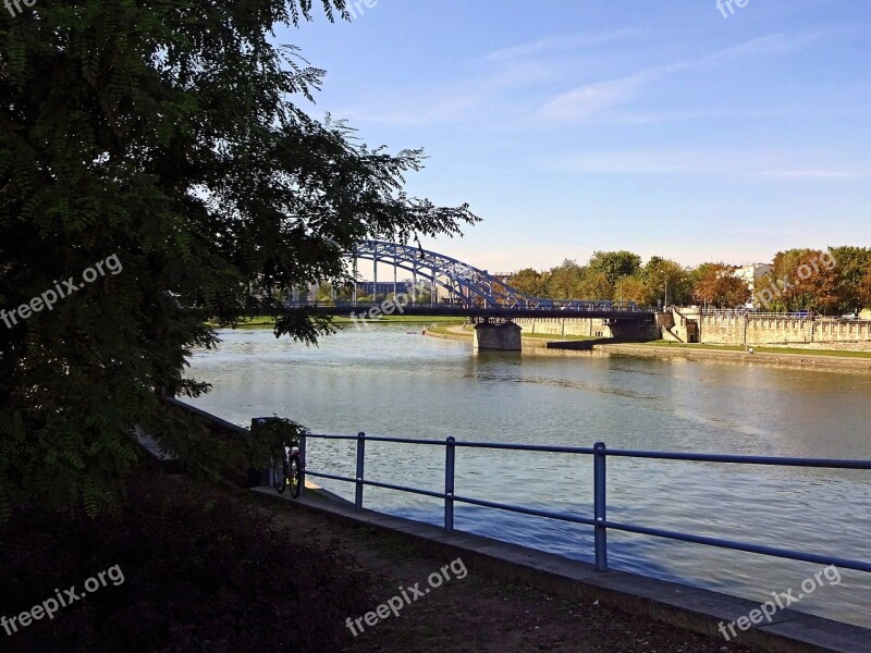 Bridge Wisla Kraków River Panorama