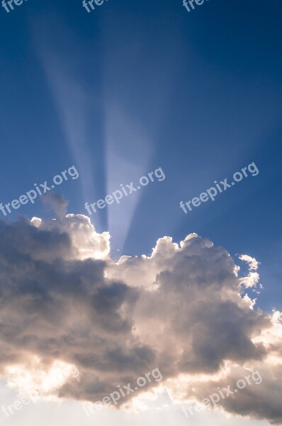 Clouds Rays Hope Sun Sky