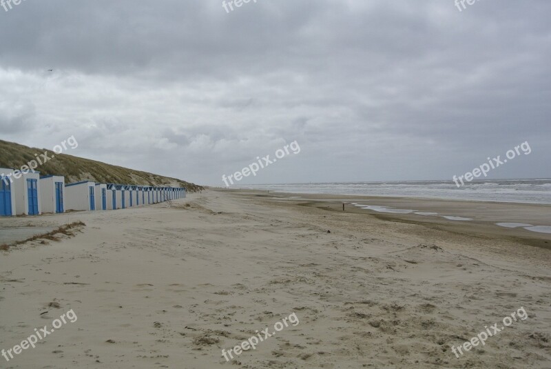 Texel Beach Landscape Sea North Sea