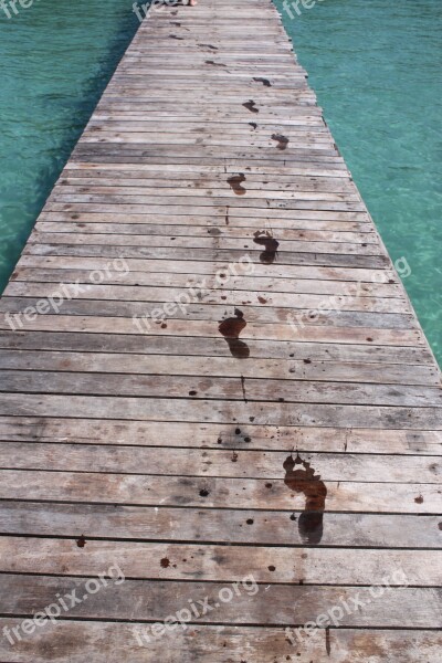 The Island Of Koh Kood Thailand Water Bridge Tracks