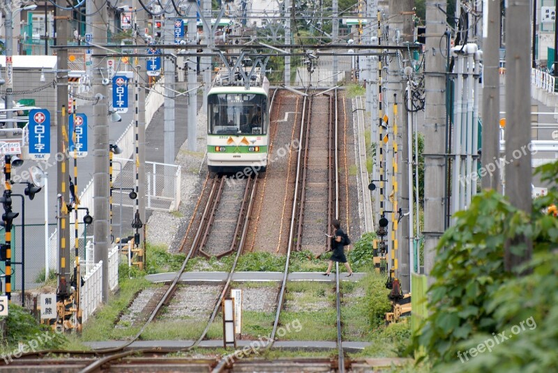 Landscape Downtown Electric Train Trax Streetcar