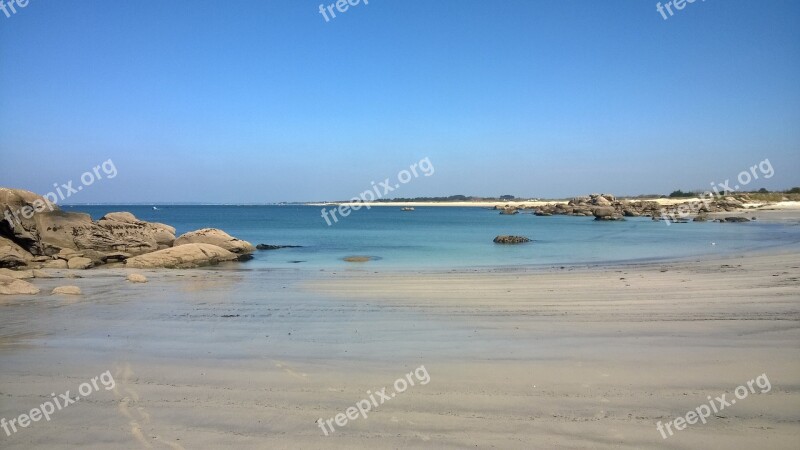 Beach Landscape Side Horizon France