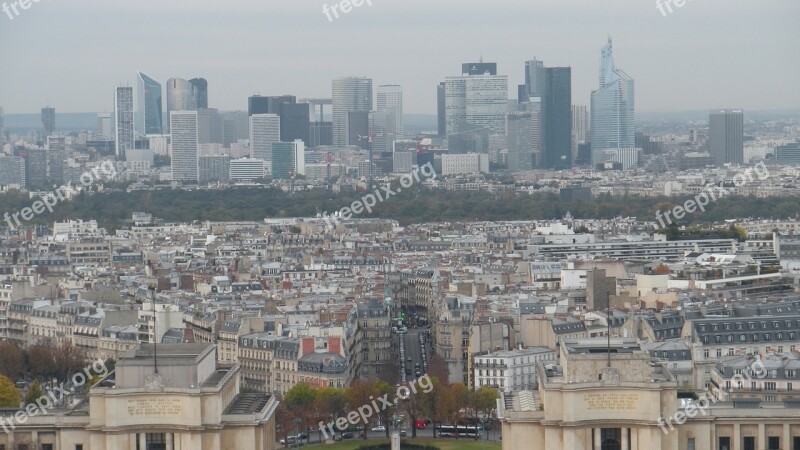 Paris Defence Architecture View Urban Landscape