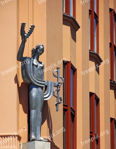 Figure The Statue Of Kraków Building Art Deco