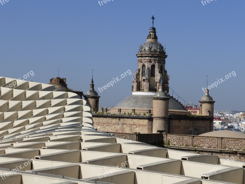 Metropol Parasol Seville Spain Architecture Roofs