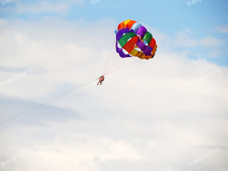 Parachute Sky Fly Colors Fun