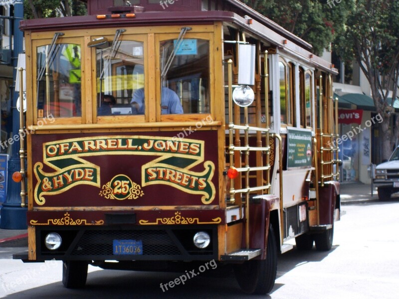 Usa San Francisco California Bus Vehicle