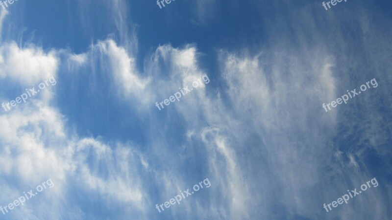 Clouds Cirrus Filaments Sky Pattern