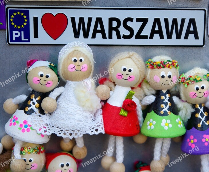 Poland Warsaw Dolls Gifts Memories