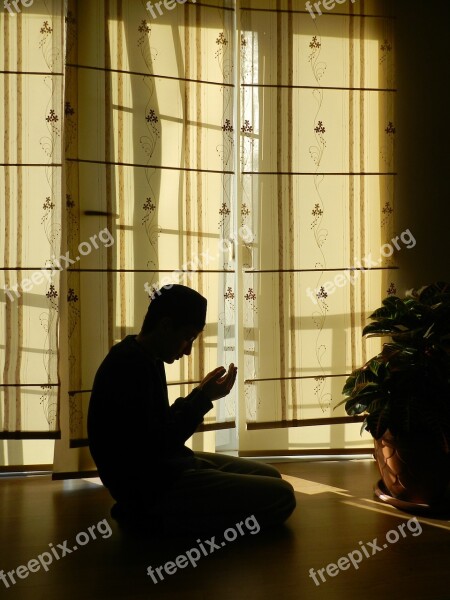 Prayer Muslim Silhouette Decor Ritual