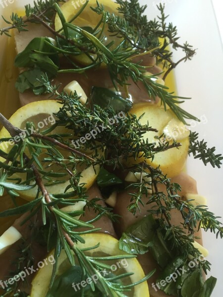 Lemon Garlic Rosemary Cook Herbs