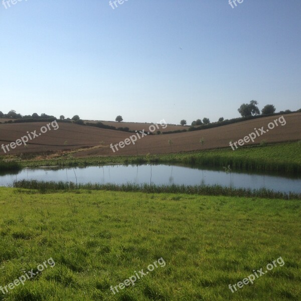 View Lake Country Side Sky Water