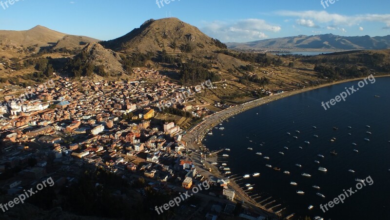 Copacabana Bolivia Boats Sky Free Photos