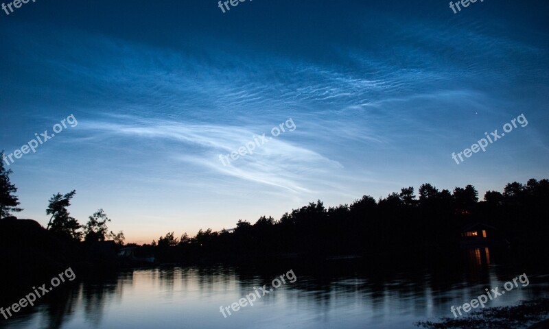 Nightfall Dusk Water Twilight Landscape