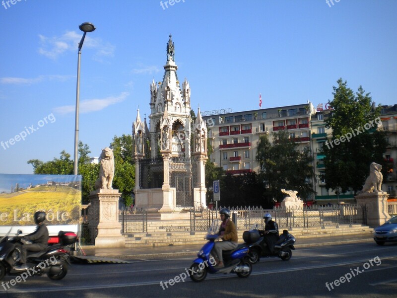 Geneva City Road Scooter Monuments