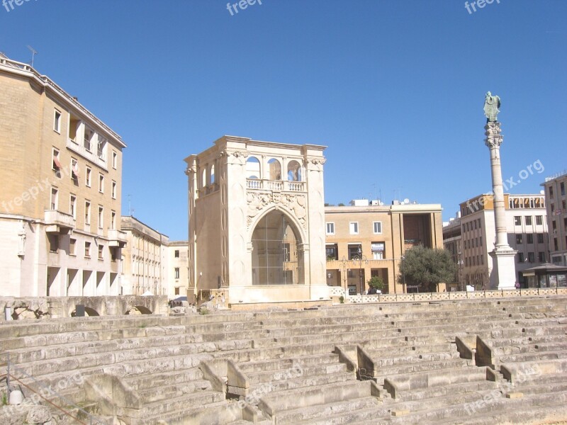 Lecce Amphitheatre Seat Piazza Sant'oronzo Bleachers