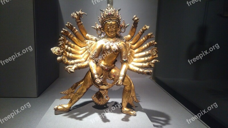 Hindu God Gold Statue Museum