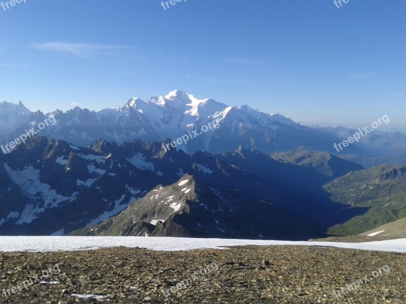 Landscape Mountain Mont Blanc Picture The Alps Summit