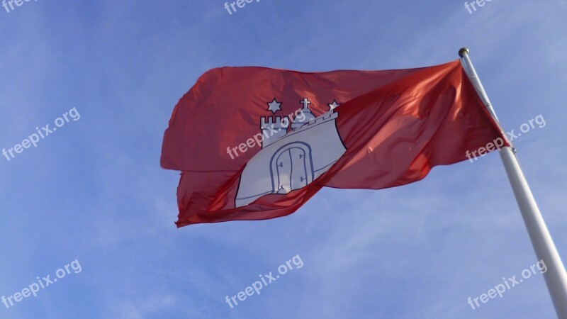 Hamburg Flag Windy Free Photos