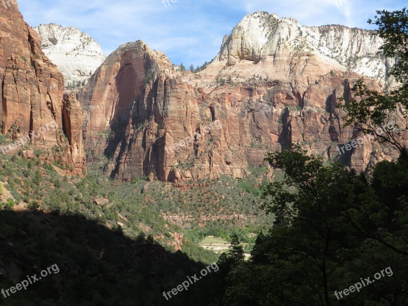 Zion Canyon Utah Landscape Sandstone