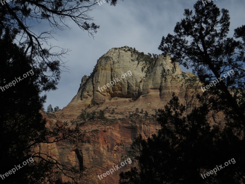 Zion Southwest Sandstone Desert Scenic