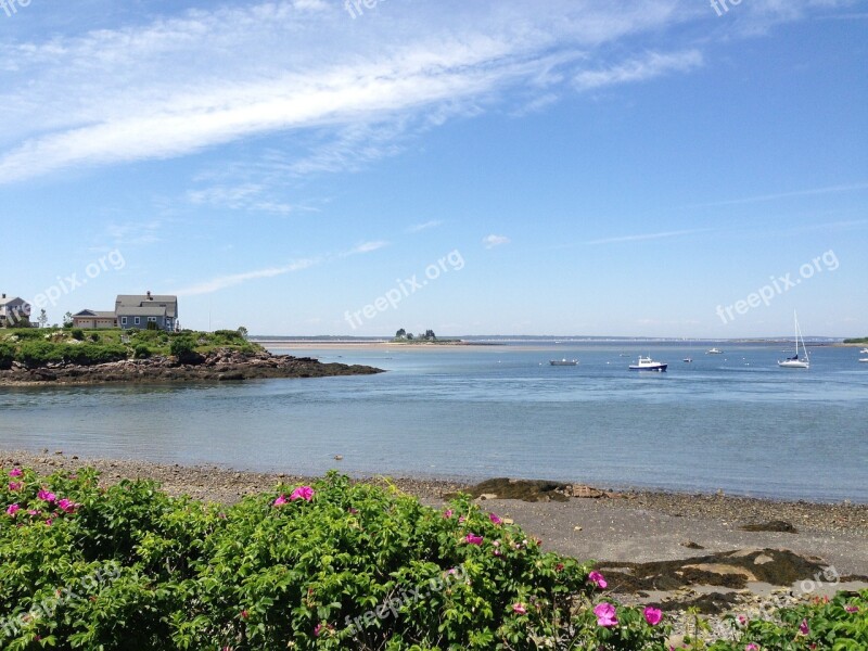 Water Sky Beach Maine Nature