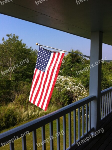 Flag Porch American Patriotic Front Porch