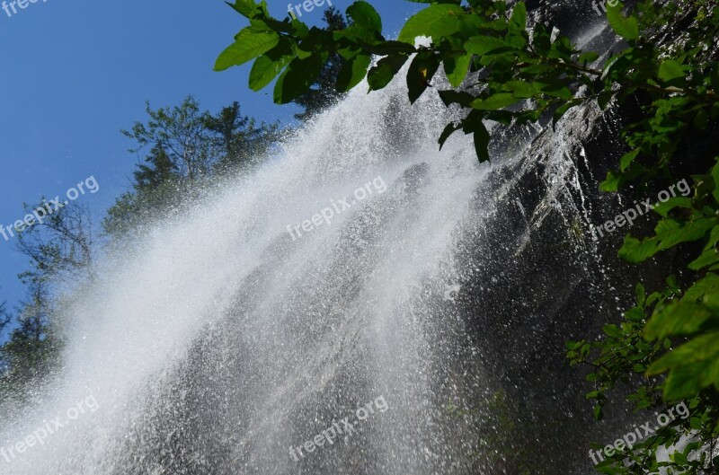 Waterfall Water Nature Water Flow Green