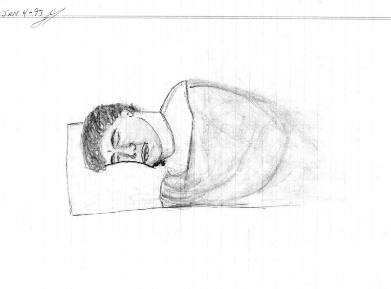 Hand Drawing Man Sleeping Draw Art Drawing