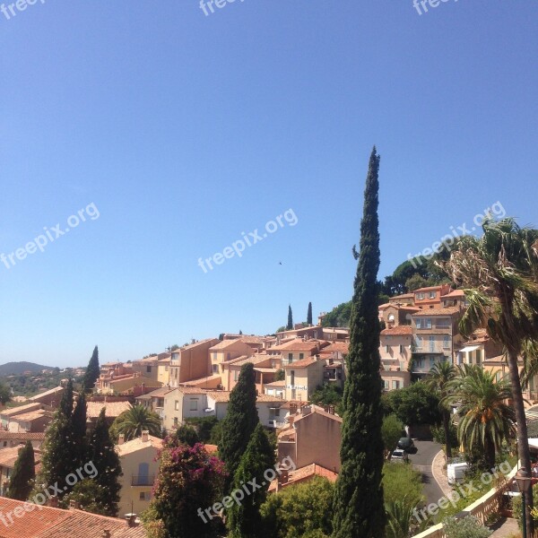 South France Village Bormes Les Mimosas Provence