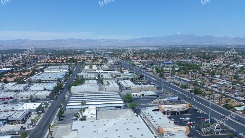 City Nevada Usa Famous Skyline