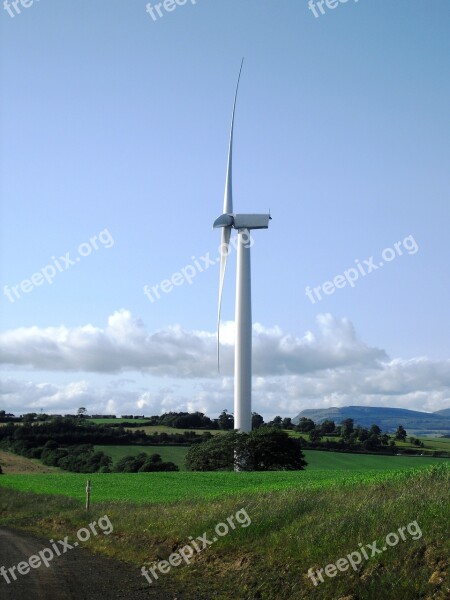 Wind Turbine Landscape Industrial Free Photos