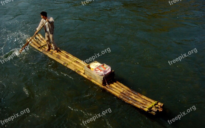 Transportation China Bamboo Float Water