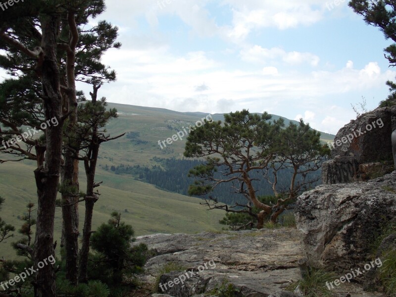 Adygea Russia Mountains Rocks Nature