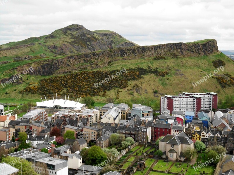 Arthurs Seat Edinburgh Holyrood Scottish Parliament Free Photos