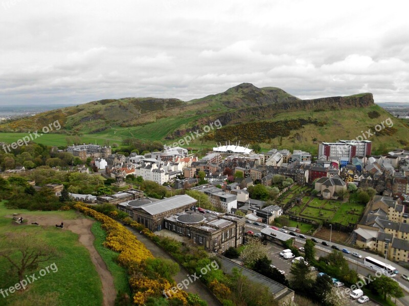 Arthurs Seat Edinburgh Holyrood Scottish Parliament Free Photos