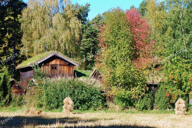 Old Farm Barn Log House Rustic Farm