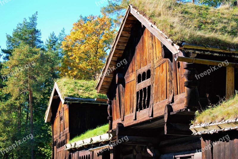 Barn Old Farm Log House Rustic Building