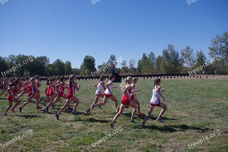 Cross Country Race Start Starting Line Runners