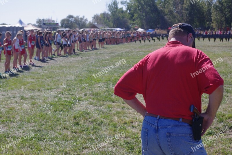 Cross Country Race Start Starting Line Official