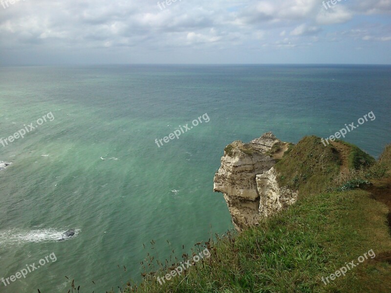 Etretat T Normandie France Cliffs Seaside