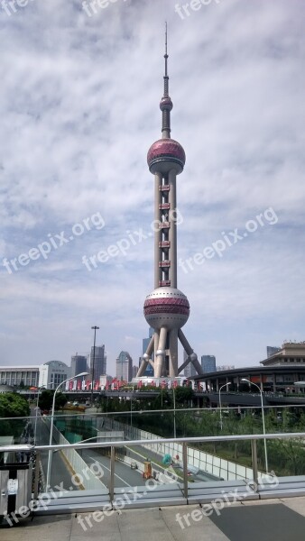 Shanghai China Oriental Pearl Television Tower Free Photos