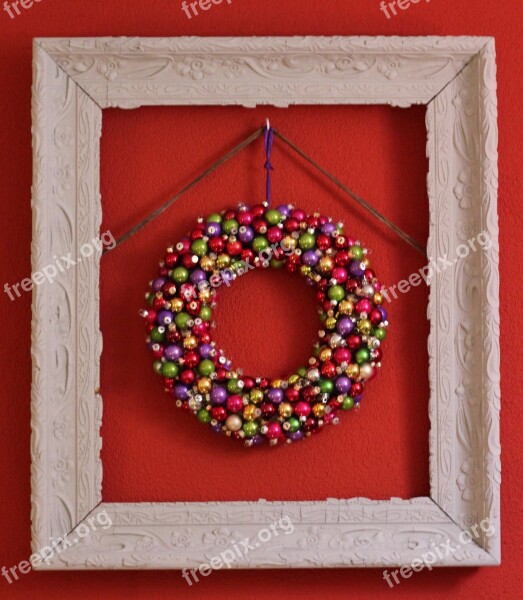 Christmas Christmas Wreath Colors Red Decoration