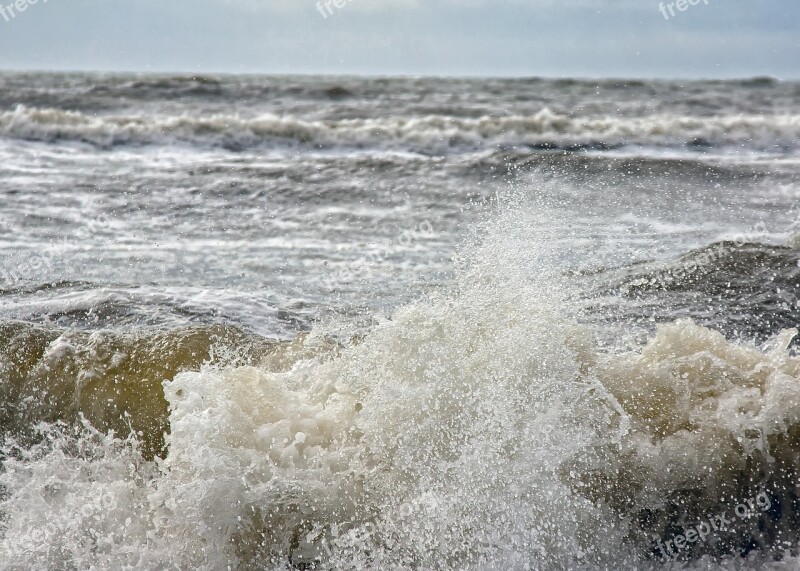 Wave Force Of Nature North Sea Sea Water