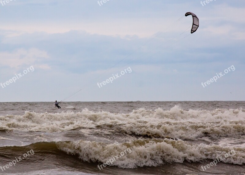 Kitesurfer Kitesurfing Dragons Sport Sea