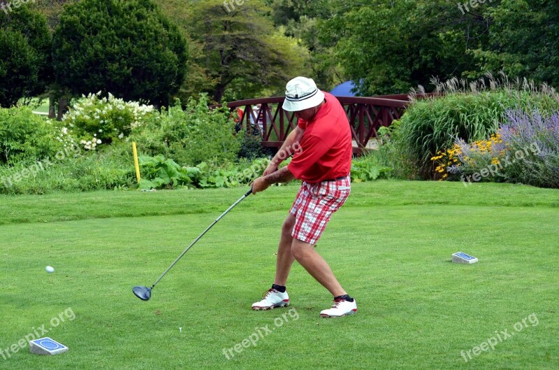 Golfer Golfing Golf Swing Man Left Handed